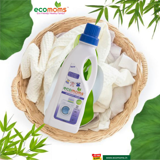 Ecomoms Natural Laundry Detergent  | Zero Chemicals & Eco-friendly | Highly Safe for All Fabrics - Ecomoms