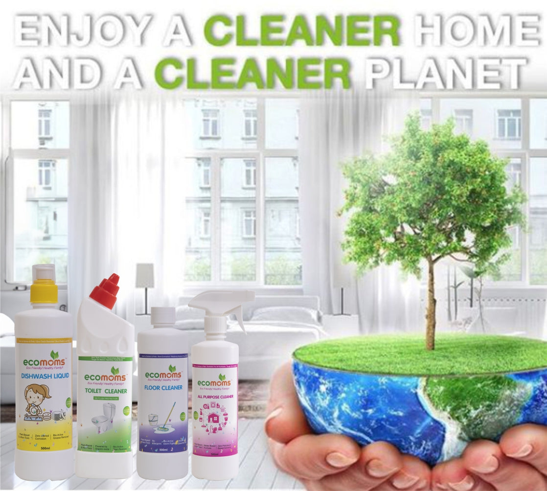 Detergent Laundry  + Floor + Toilet & Dish Wash Cleaner + Limescale\Descale Remover | Home Hygiene Combo - Ecomoms