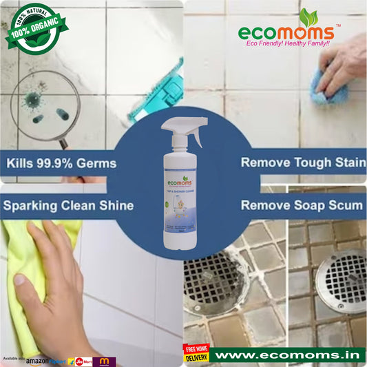 Tap & Shower Bathroom Cleaner Limescale Remover – Descale – For Taps, Hard Water Stains, Showers, Faucets - Ecomoms