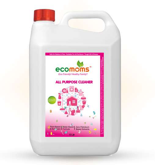 Ecomoms All Purpose Natural Cleaner Liquid Spray For Bathroom, Kitchen And Glass | Child & Pet Safe, Eco- Friendly, Plant Based - Ecomoms