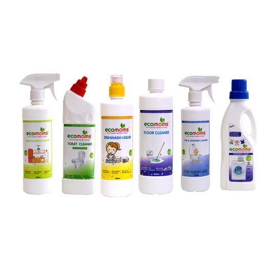 Detergent Laundry  + Floor + Toilet & Dish Wash Cleaner + Limescale\Descale Remover | Home Hygiene Combo - Ecomoms