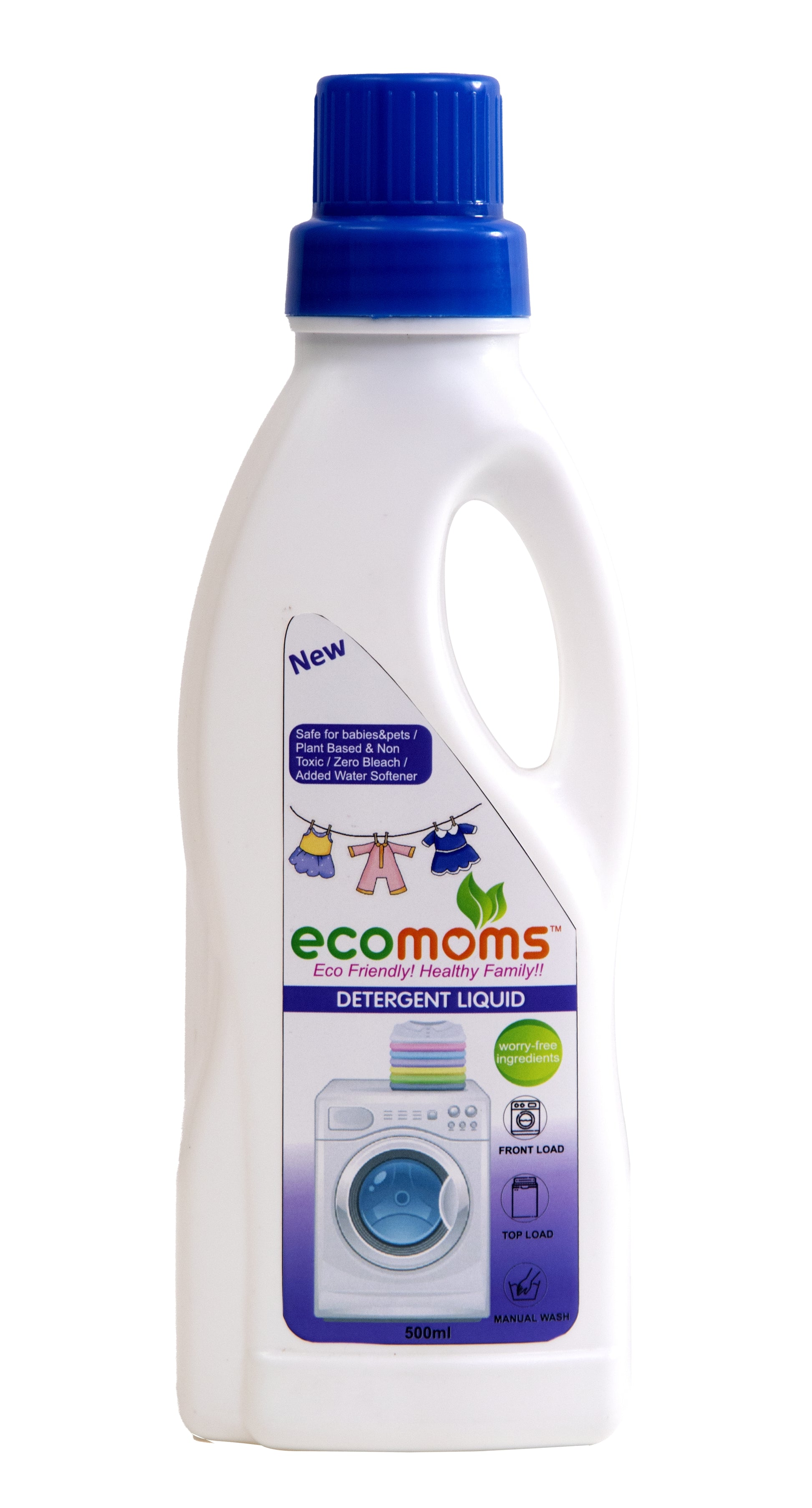 Ecomoms Natural Laundry Detergent  | Zero Chemicals & Eco-friendly | Highly Safe for All Fabrics - Ecomoms