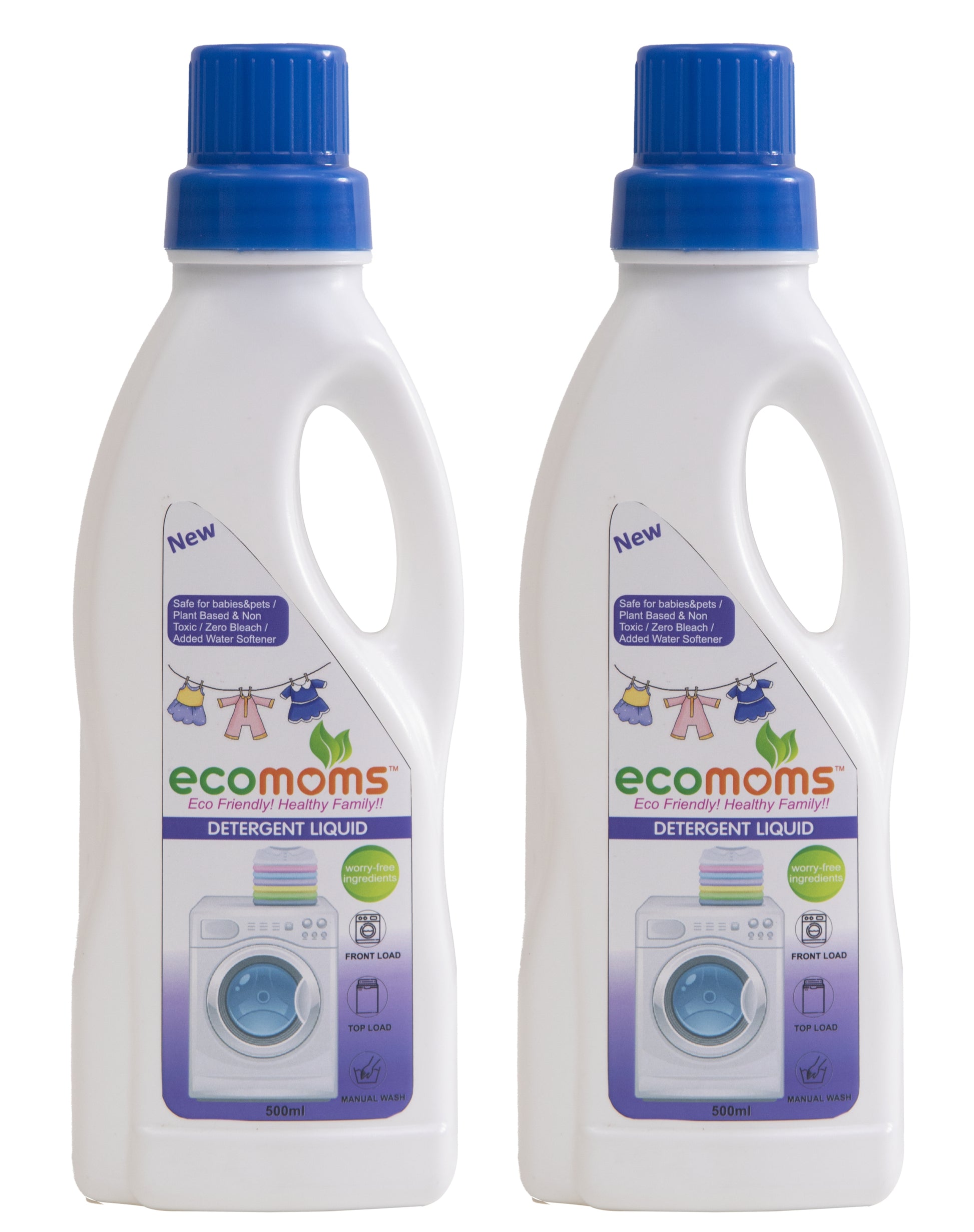 Ecomoms Natural Laundry Detergent  | Zero Chemicals & Eco-friendly | Highly Safe for All Fabrics - Ecomoms